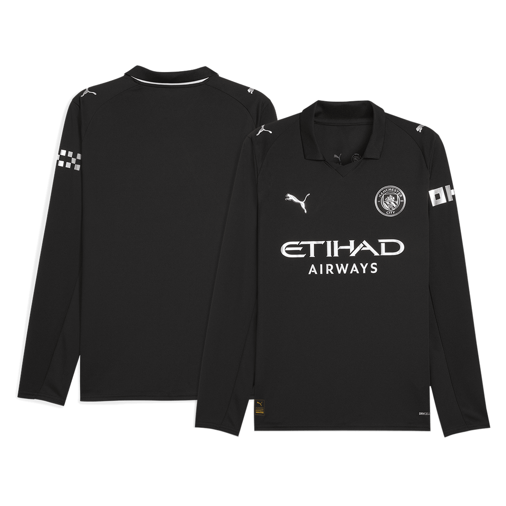 25/26 Manchester City Away Long Sleeve Football Shirt Black