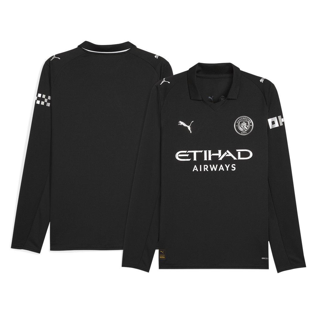25/26 Manchester City Away Long Sleeve Football Shirt Black