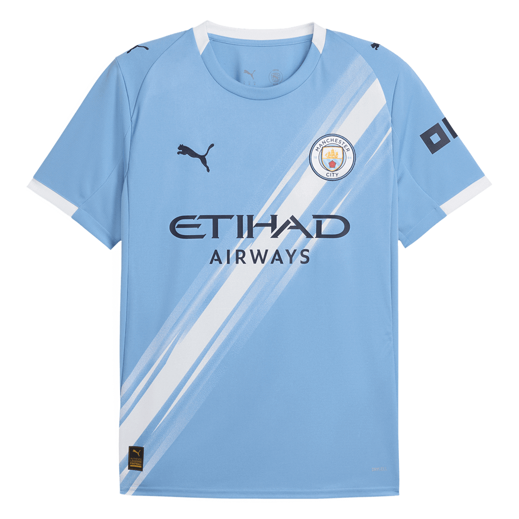 RODRIGO #16 Manchester City Home Football Shirt 2025/26 Blue