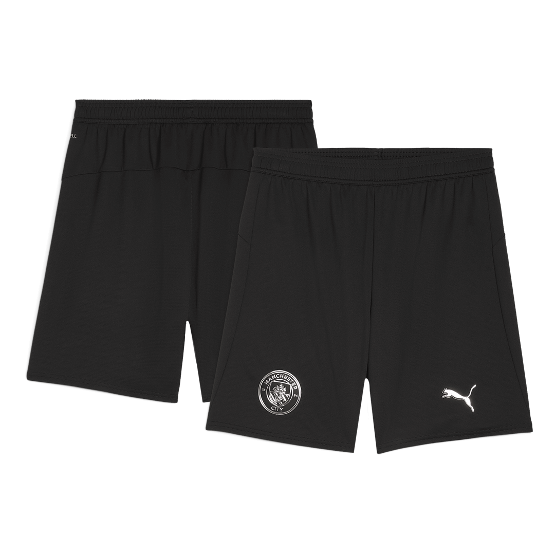 Manchester City Away Football Shirt Kit(Jersey+Shorts) 2025/26 Black