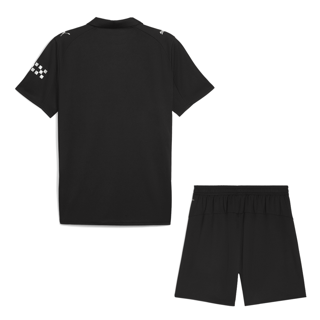 Manchester City Away Football Shirt Kit(Jersey+Shorts) 2025/26 Black