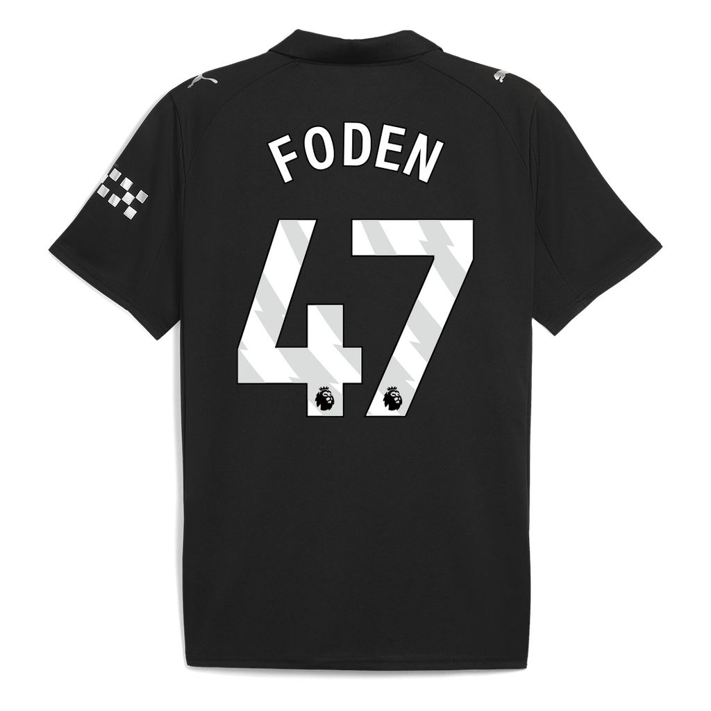FODEN #47 Manchester City Away Football Shirt 2025/26 Black