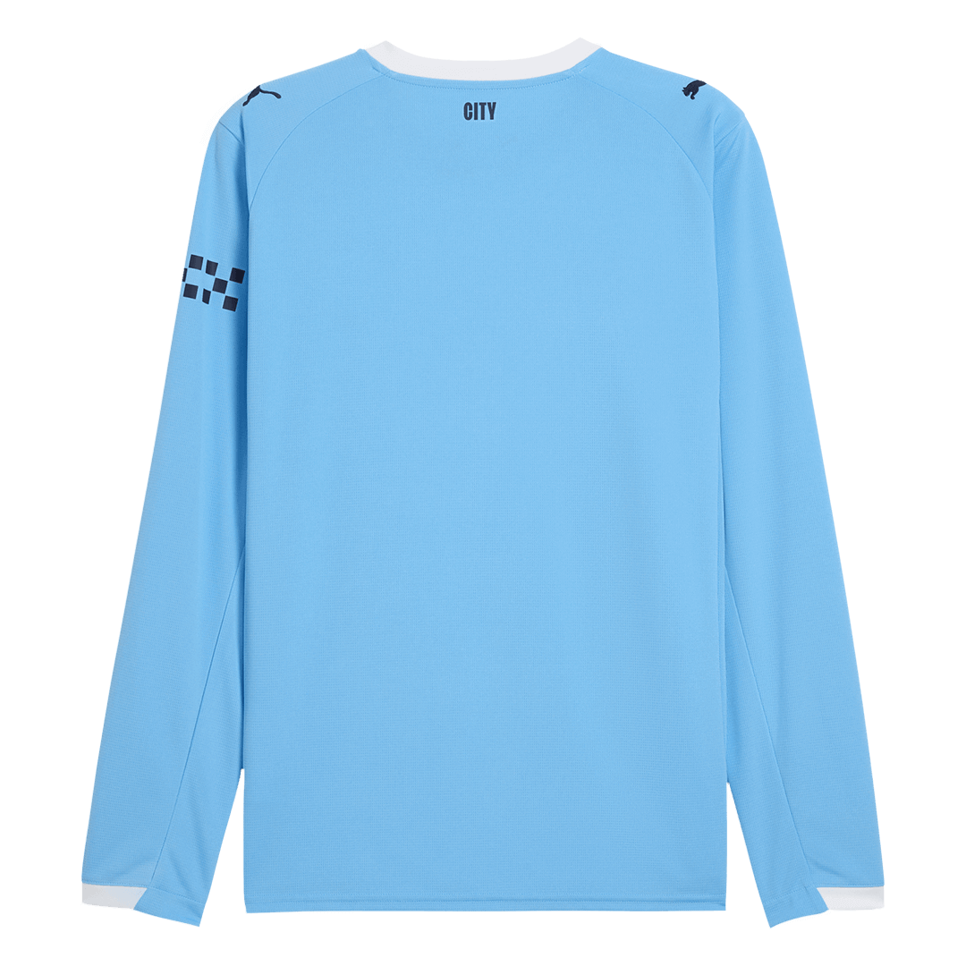 Manchester City Home Long Sleeve Football Shirt 2025/26 Blue