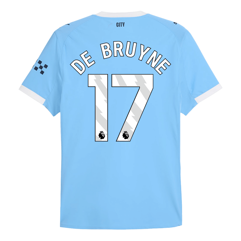 Player Version DE BRUYNE #17 Manchester City Home Football Shirt 2025/26 Blue