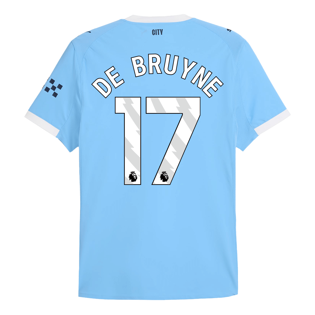 Player Version DE BRUYNE #17 Manchester City Home Football Shirt 2025/26 Blue