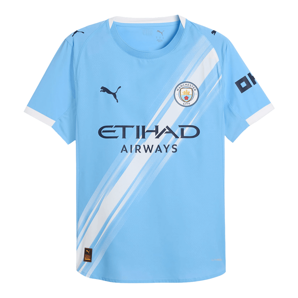 Player Version DE BRUYNE #17 Manchester City Home Football Shirt 2025/26 Blue