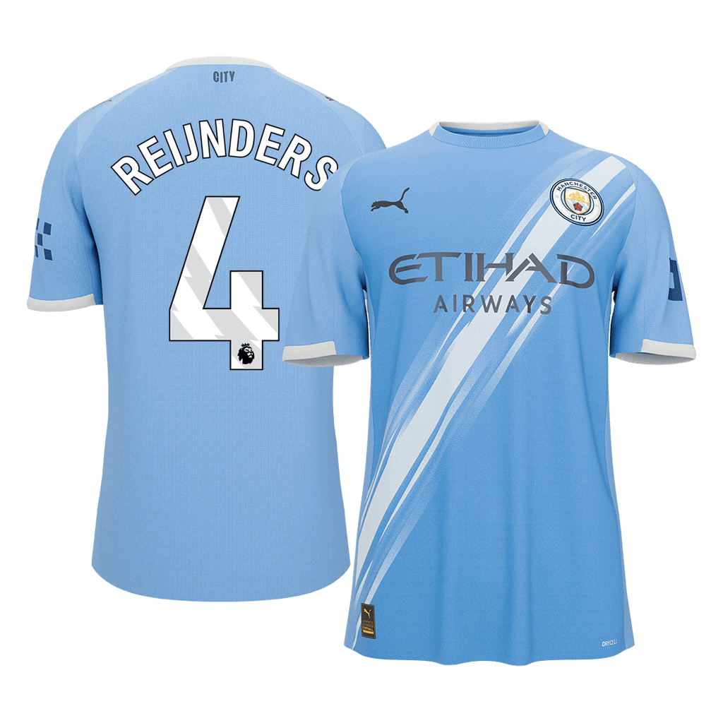 REIJNDERS #4 Manchester City Home Football Shirt 2025/26