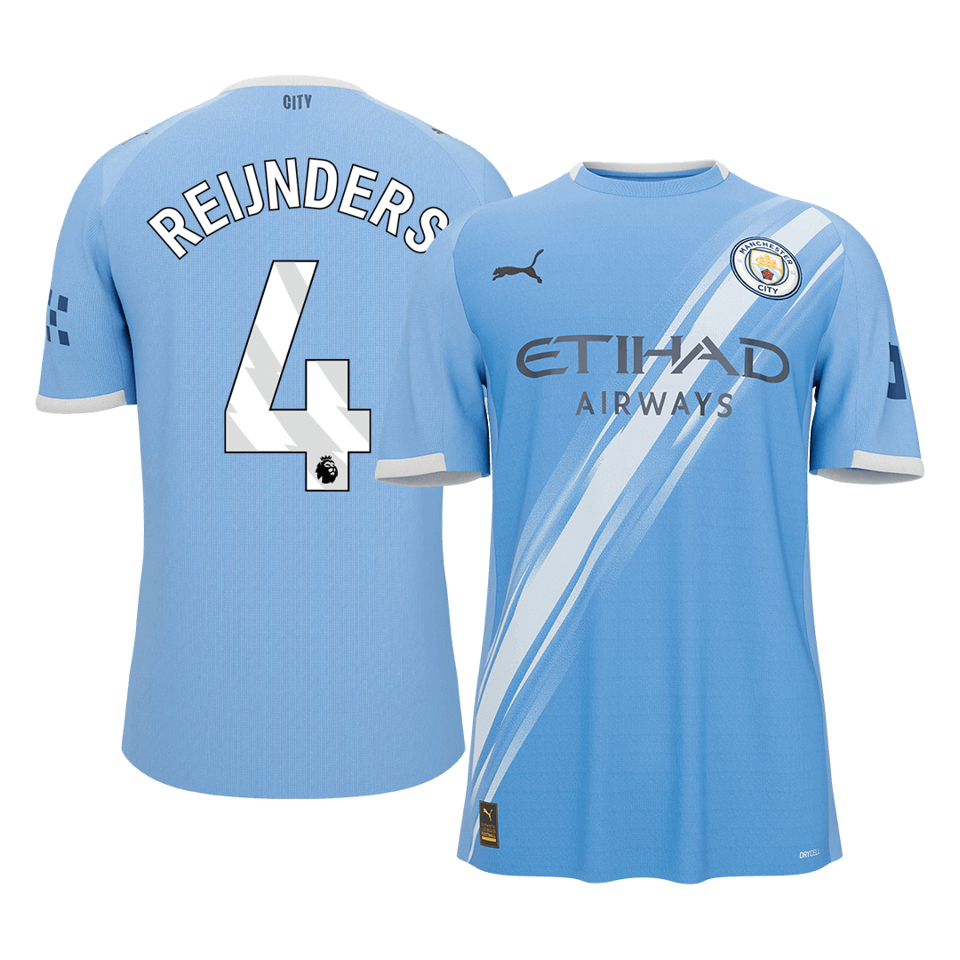 REIJNDERS #4 Manchester City Home Football Shirt 2025/26