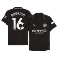 Player Version RODRIGO #16 Manchester City Away Football Shirt 2025/26 Black