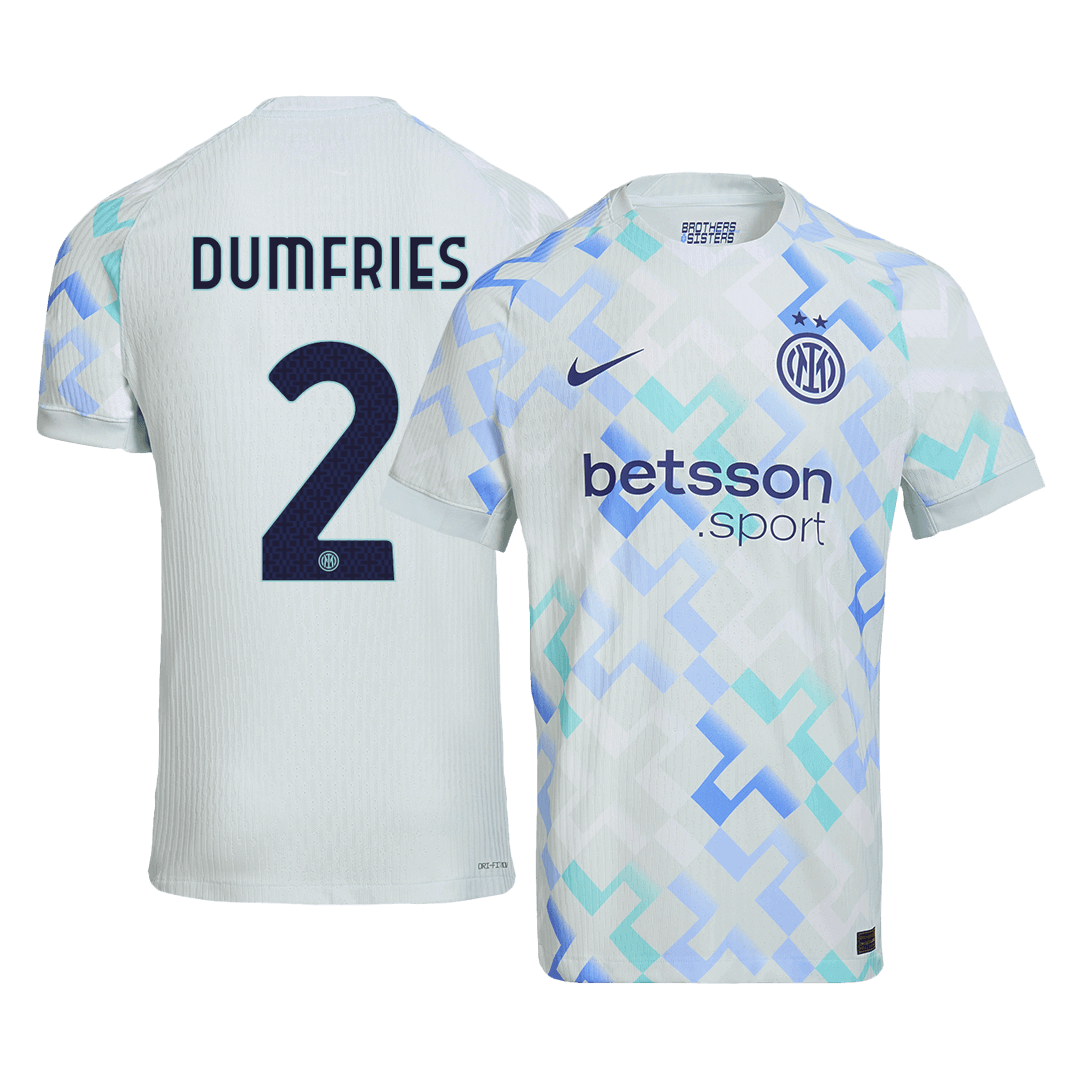 Player Version DUMFRIES #2 Inter Milan Away Football Shirt 2025/26