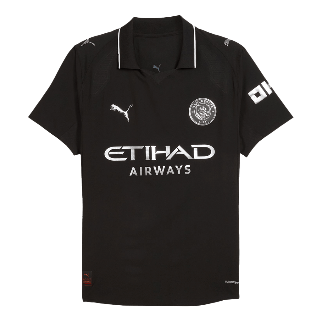Player Version Manchester City Away Football Shirt 2025/26 Black