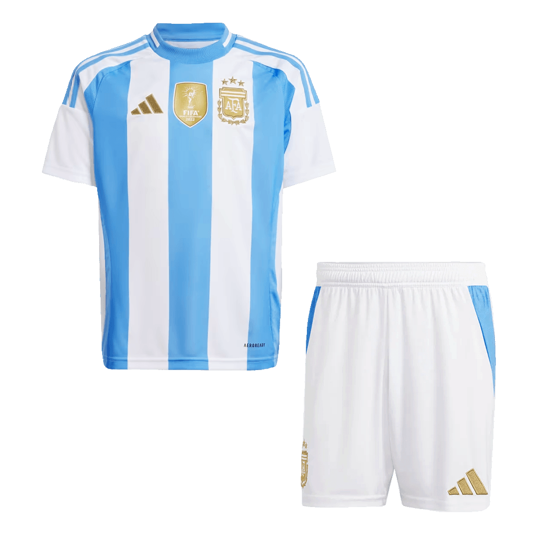 Kid's Argentina Home Football Shirt Kit(Jersey+Shorts) 2024