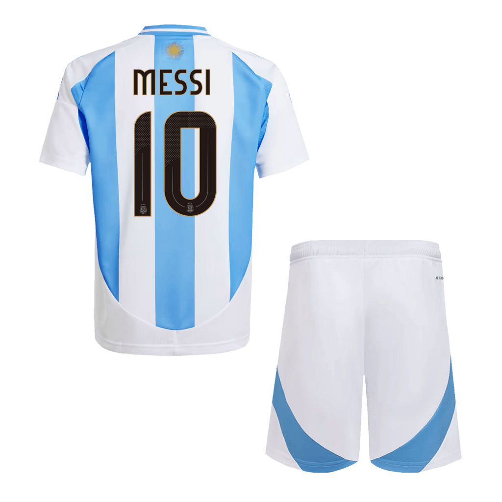 Kid's MESSI #10 Argentina Home Football Shirt Kit(Jersey+Shorts) 2024