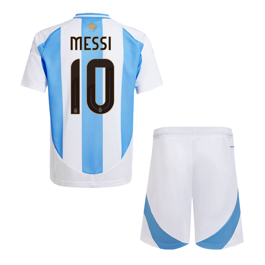 Kid's MESSI #10 Argentina Home Football Shirt Kit(Jersey+Shorts) 2024