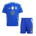 Kid's MESSI #10 Argentina Away Football Shirt Kit(Jersey+Shorts) 2024