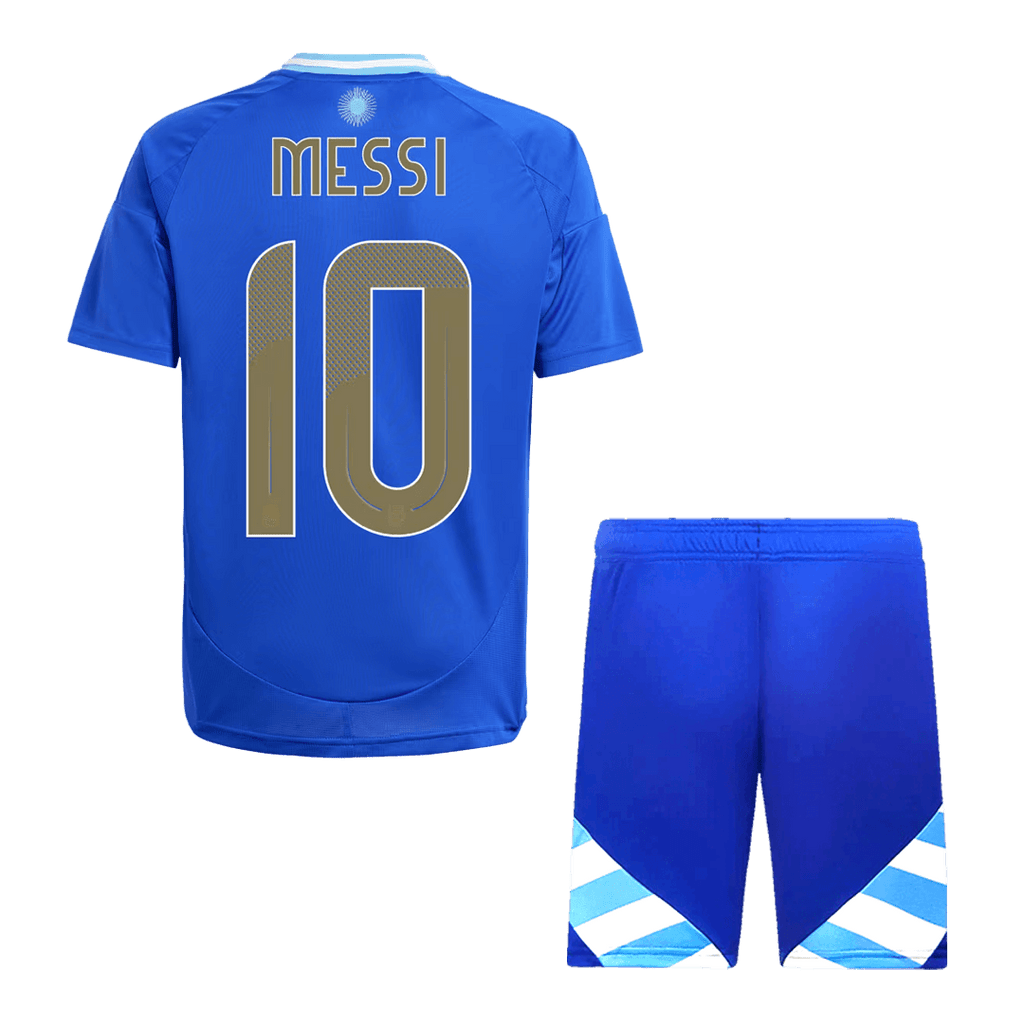 Kid's MESSI #10 Argentina Away Football Shirt Kit(Jersey+Shorts) 2024
