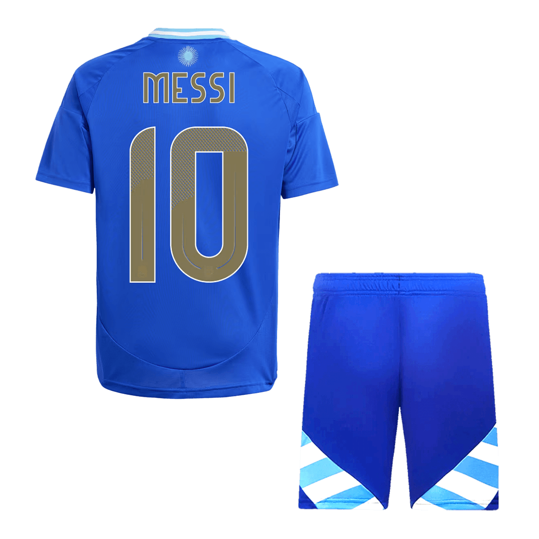 Kid's MESSI #10 Argentina Away Football Shirt Kit(Jersey+Shorts) 2024