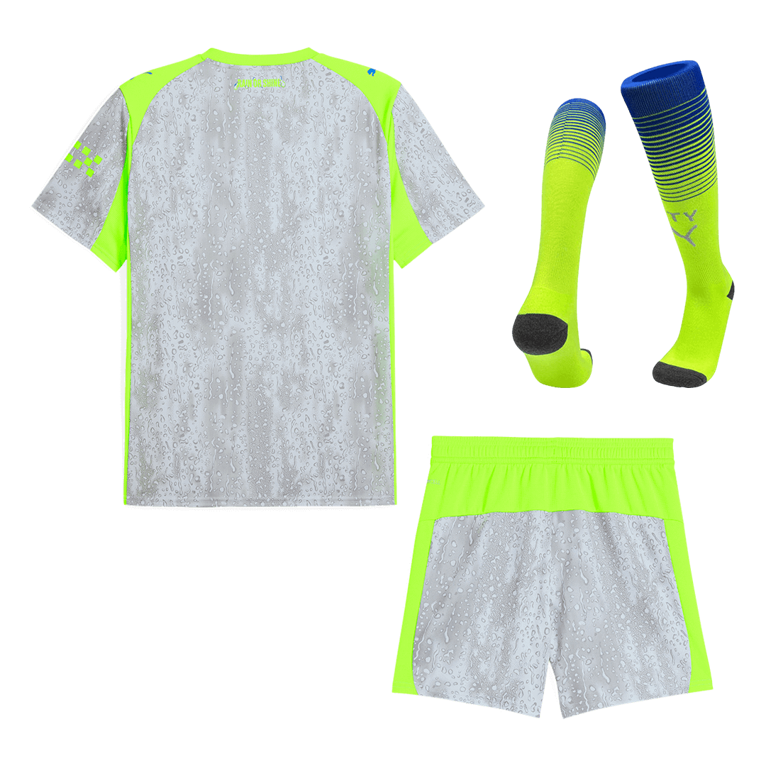 Manchester City Third Away Football Shirt Kit(Jersey+Shorts+Socks) 2025/26