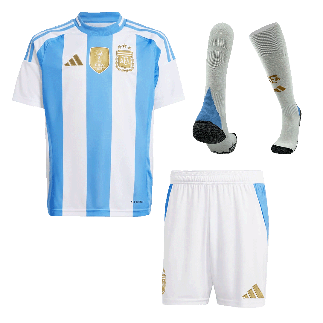 Kid's Argentina Home Football Shirt Kit(Jersey+Shorts+Socks) 2024