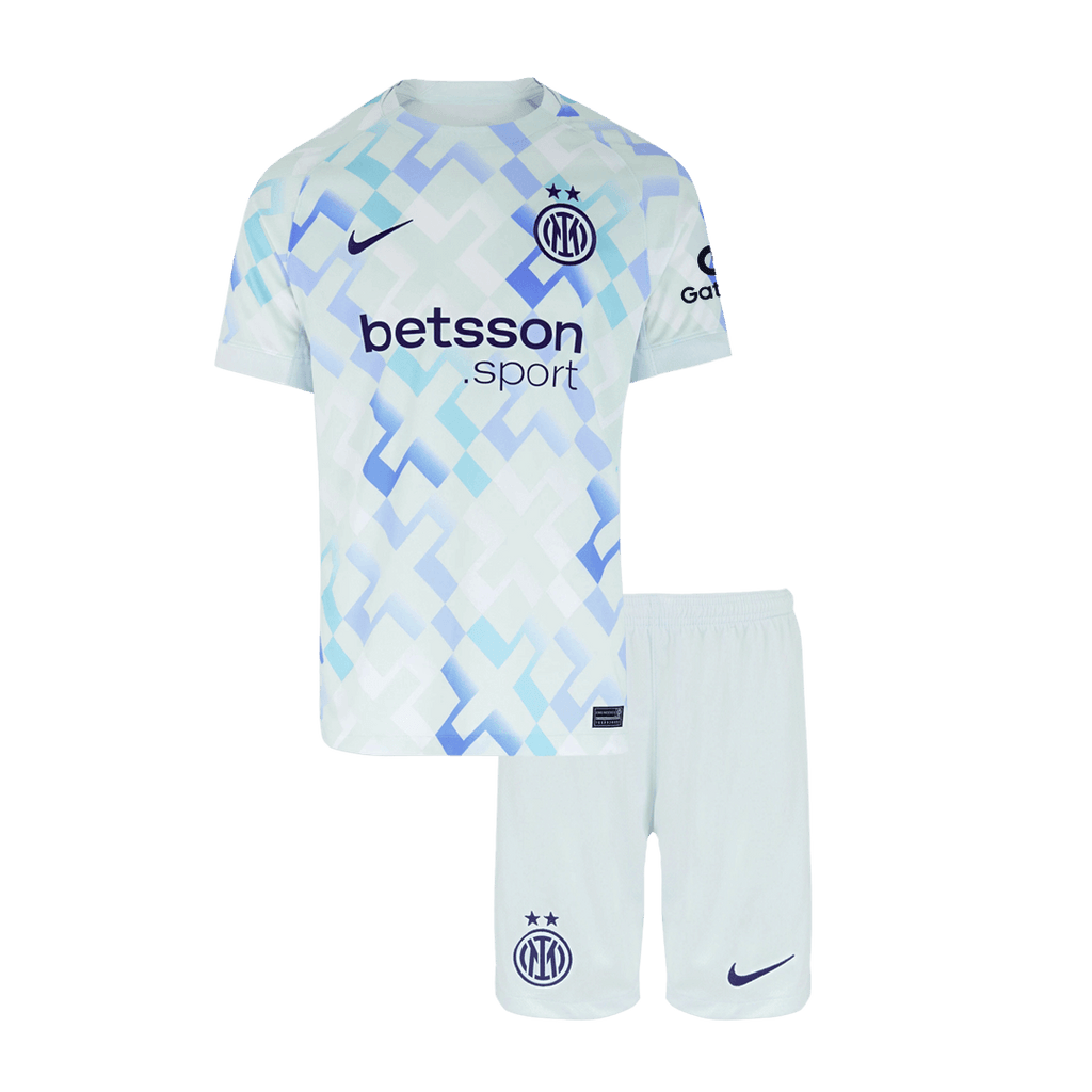 Kid's Inter Milan Away Football Shirt Kit(Jersey+Shorts) 2025/26 White