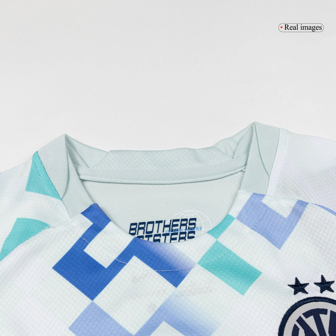 Kid's Inter Milan Away Football Shirt Kit(Jersey+Shorts) 2025/26 White