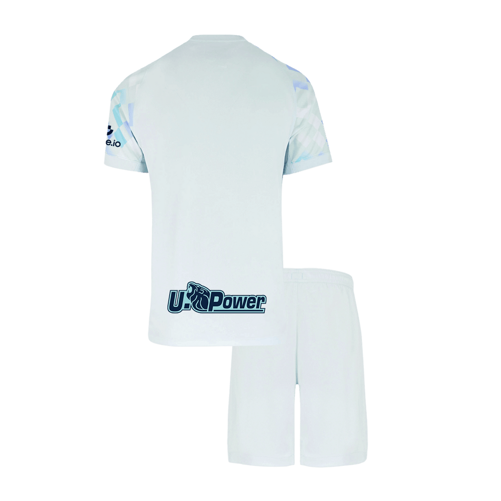 Kid's Inter Milan Away Football Shirt Kit(Jersey+Shorts) 2025/26 White