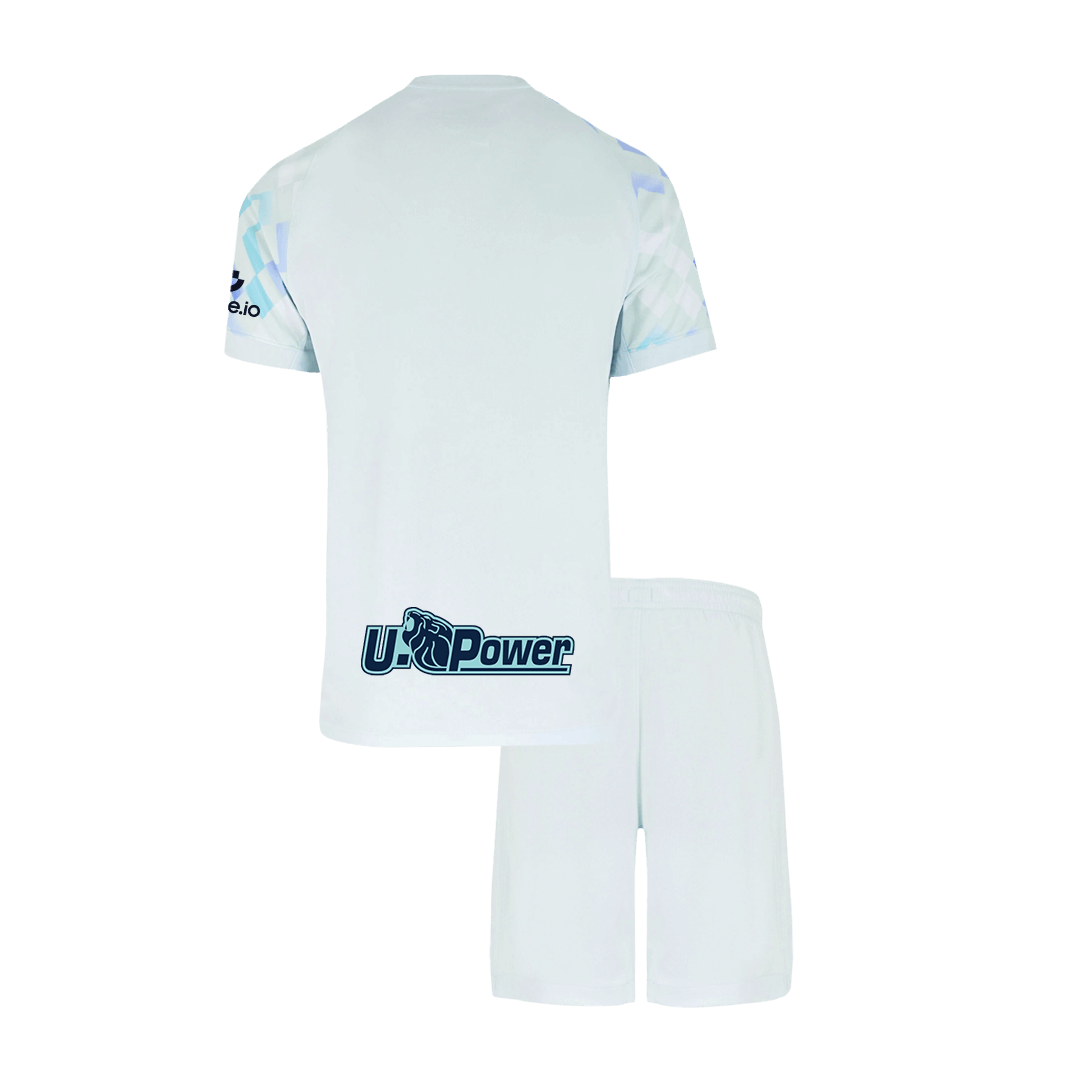 Kid's Inter Milan Away Football Shirt Kit(Jersey+Shorts) 2025/26 White