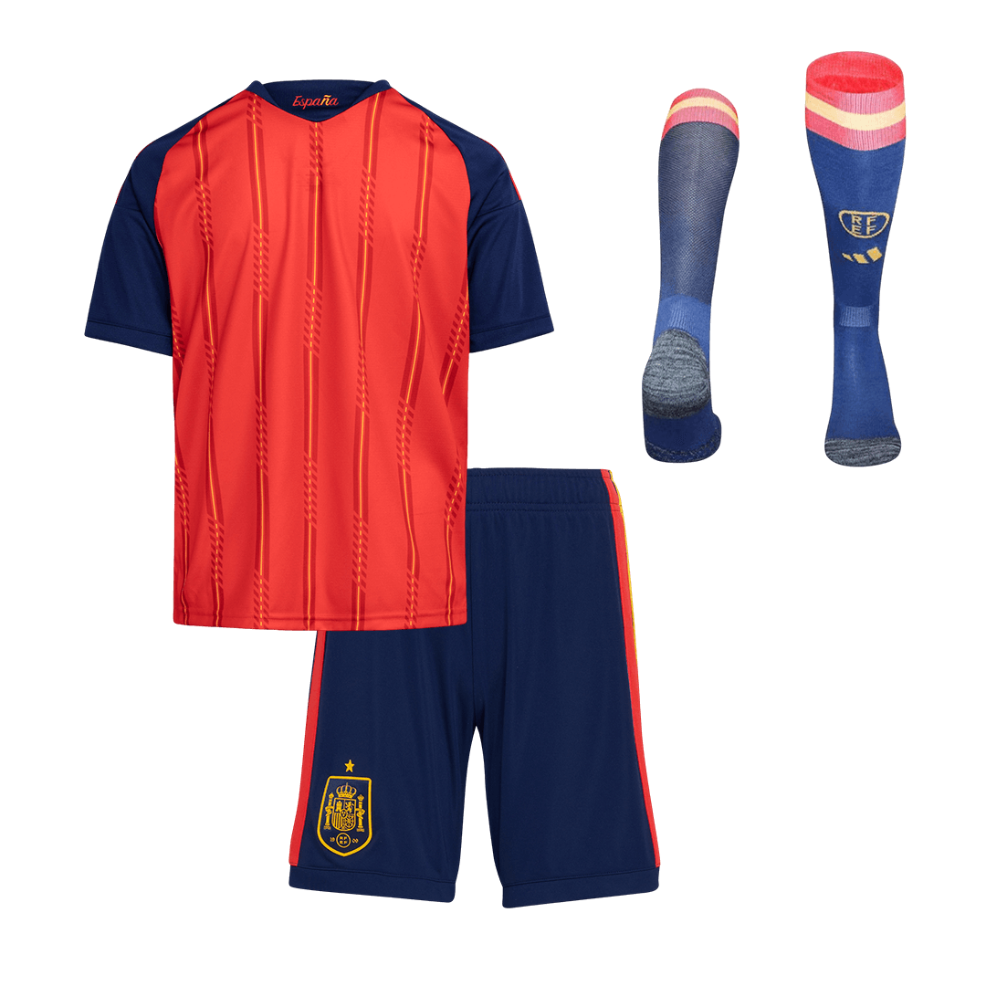 Kid's Spain Home Football Shirt Kit(Jersey+Shorts+Socks) 2026