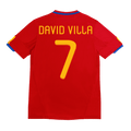 Retro DAVID VILLA #7 2010 Spain Home Football Shirt