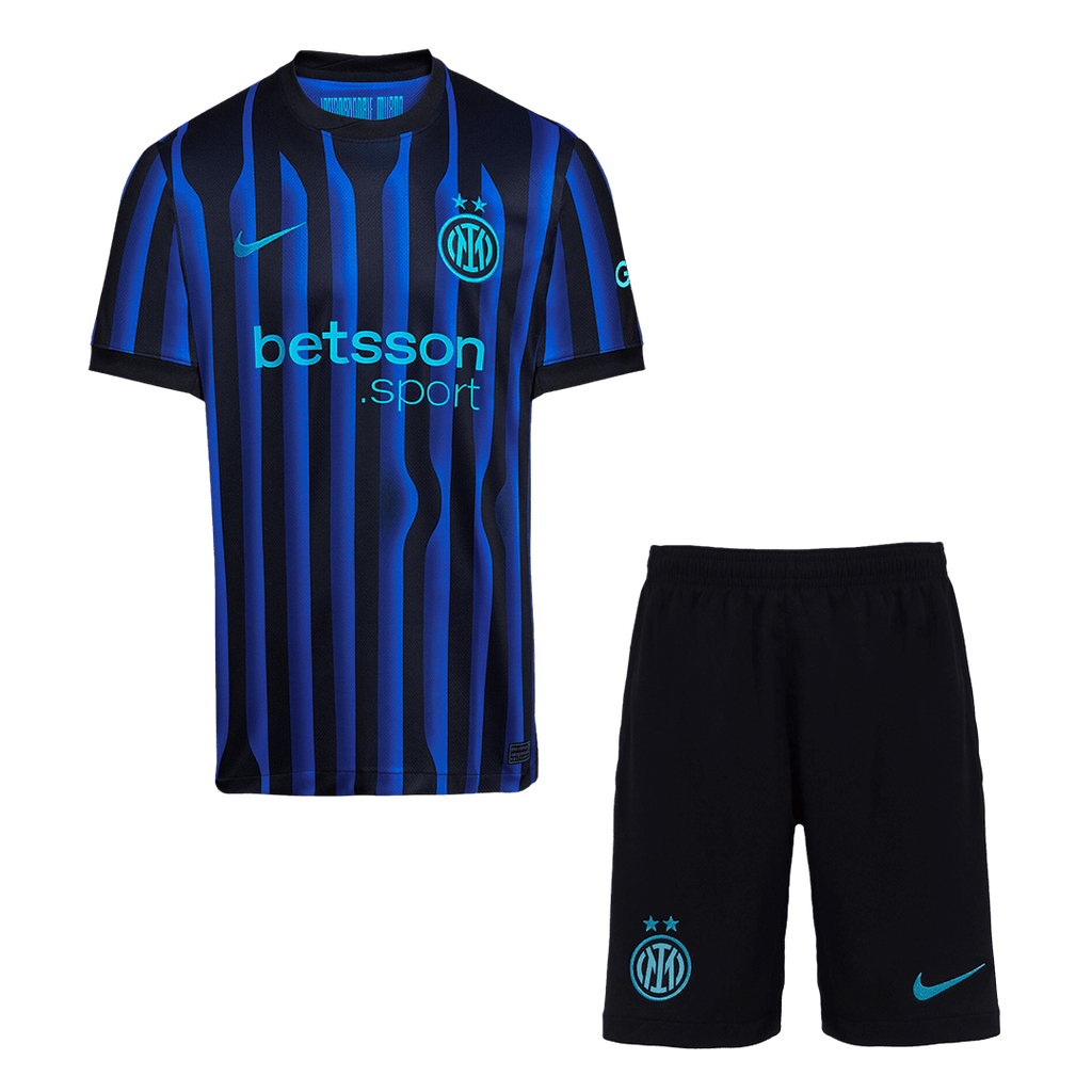 Inter Milan Home Football Shirt Kit(Jersey+Shorts) 2025/26 Blue&Black