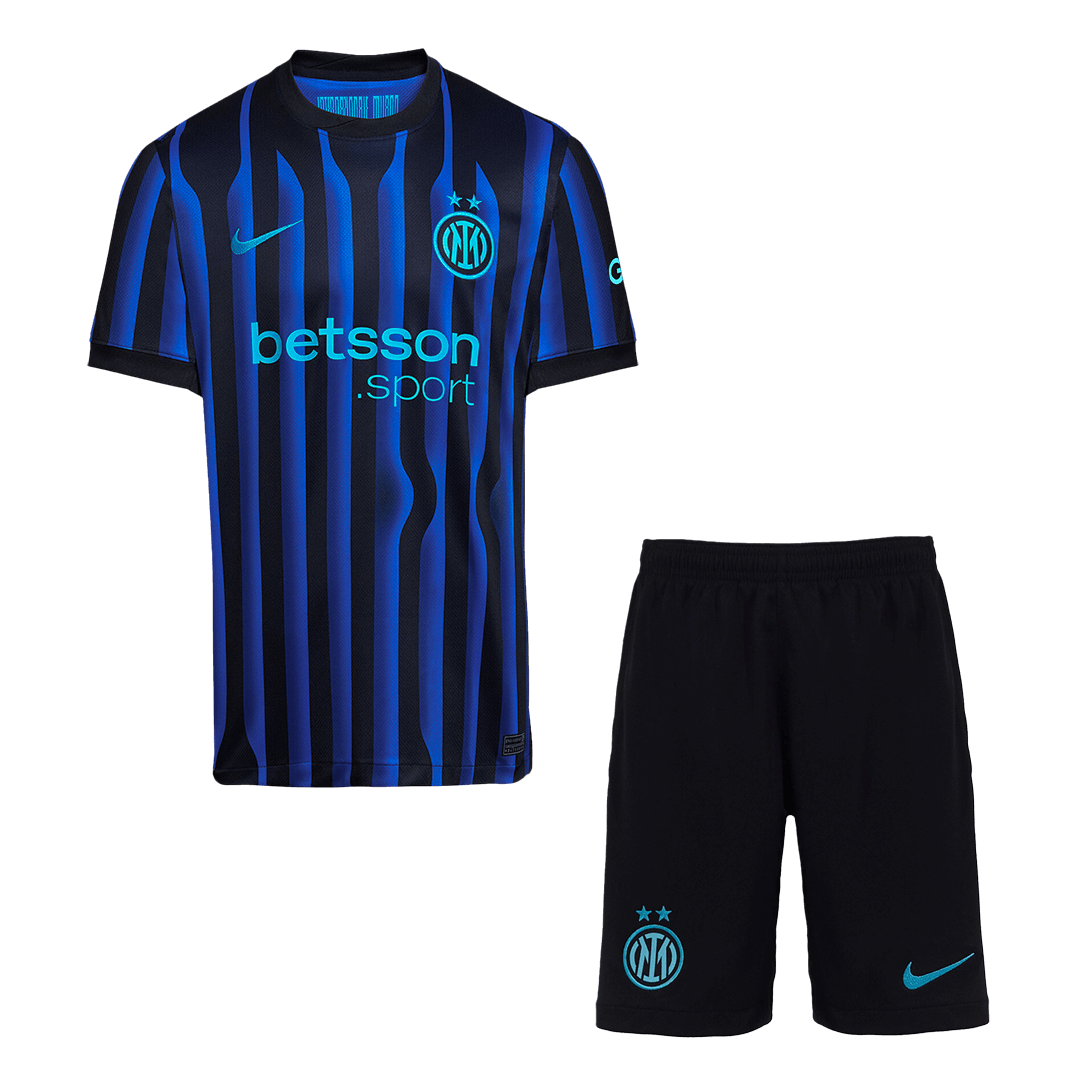 Inter Milan Home Football Shirt Kit(Jersey+Shorts) 2025/26 Blue&Black
