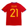 Retro SILVA #21 2010 Spain Home Football Shirt