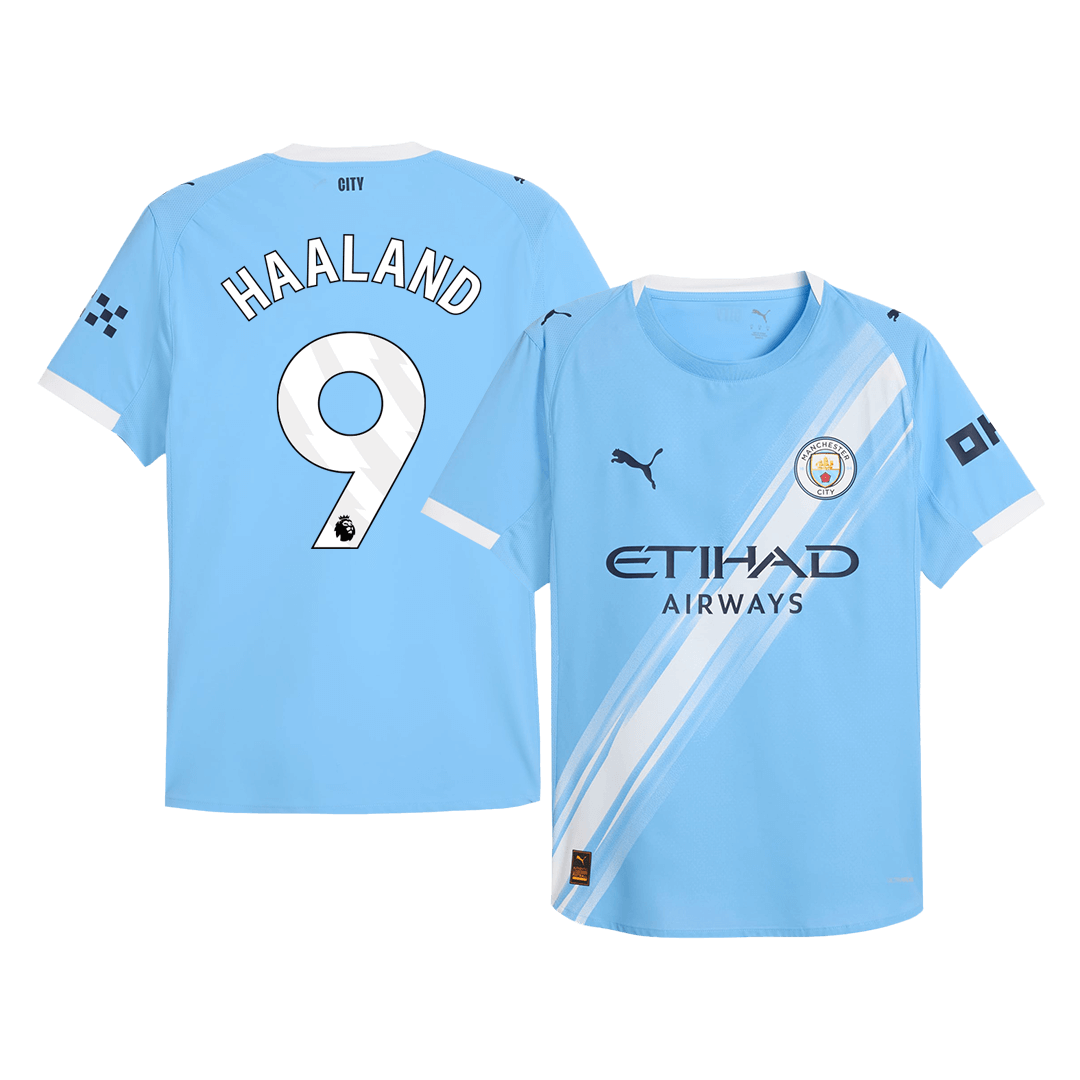 Player Version HAALAND #9 Manchester City Home Football Shirt 2025/26 Blue