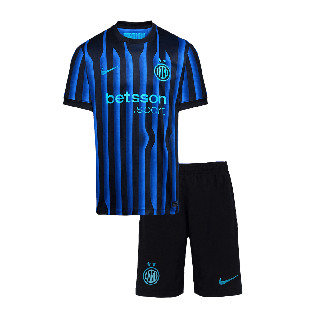 Kid's Inter Milan Home Football Shirt Kit(Jersey+Shorts) 2025/26 Blue&Black