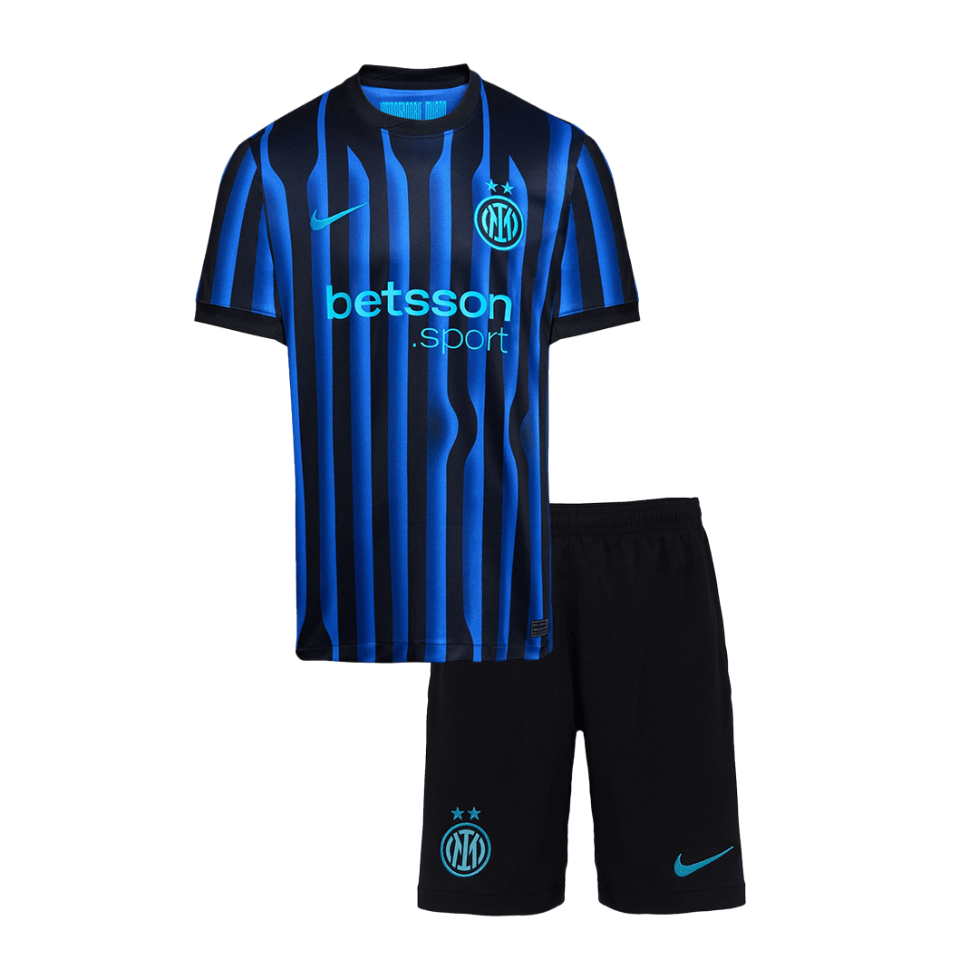 Kid's Inter Milan Home Football Shirt Kit(Jersey+Shorts) 2025/26 Blue&Black