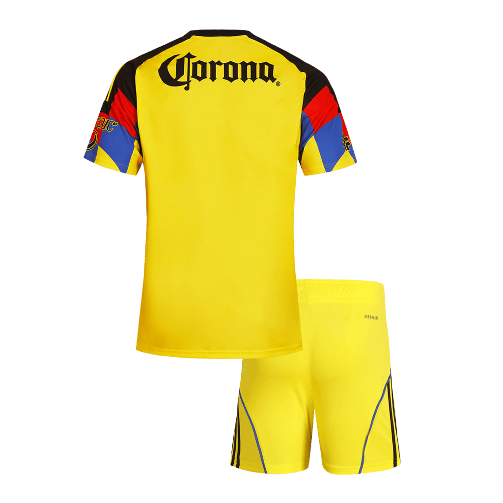 Kid's Club America Home Football Shirt Kit(Jersey+Shorts) 2025/26 Yellow