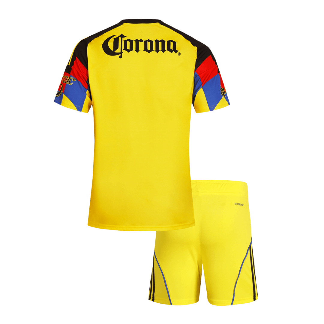 Kid's Club America Home Football Shirt Kit(Jersey+Shorts) 2025/26 Yellow