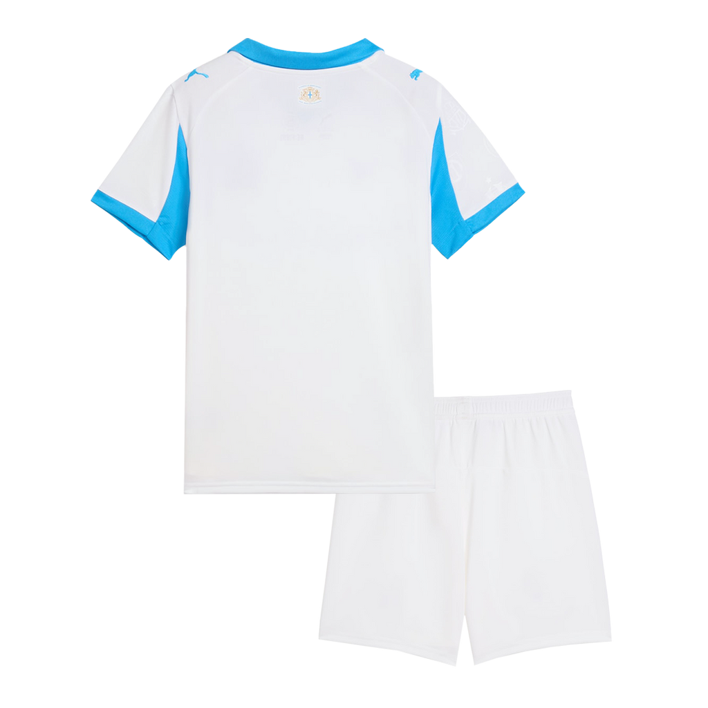 Kid's Marseille Home Football Shirt Kit(Jersey+Shorts) 25/26 White