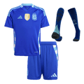 Kid's Argentina Away Football Shirt Kit(Jersey+Shorts+Socks) 2024