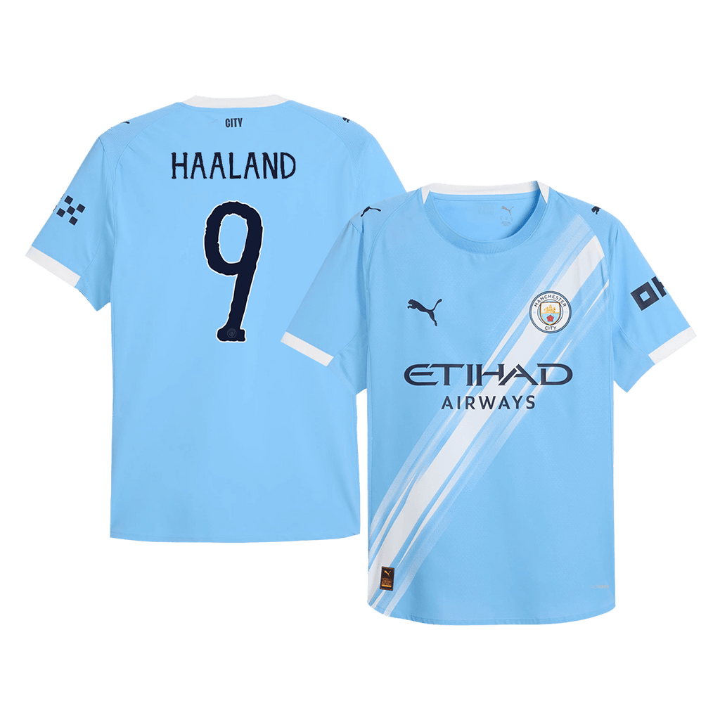 Player Version HAALAND #9 Manchester City Home Football Shirt 2025/26 Blue - Club World Cup
