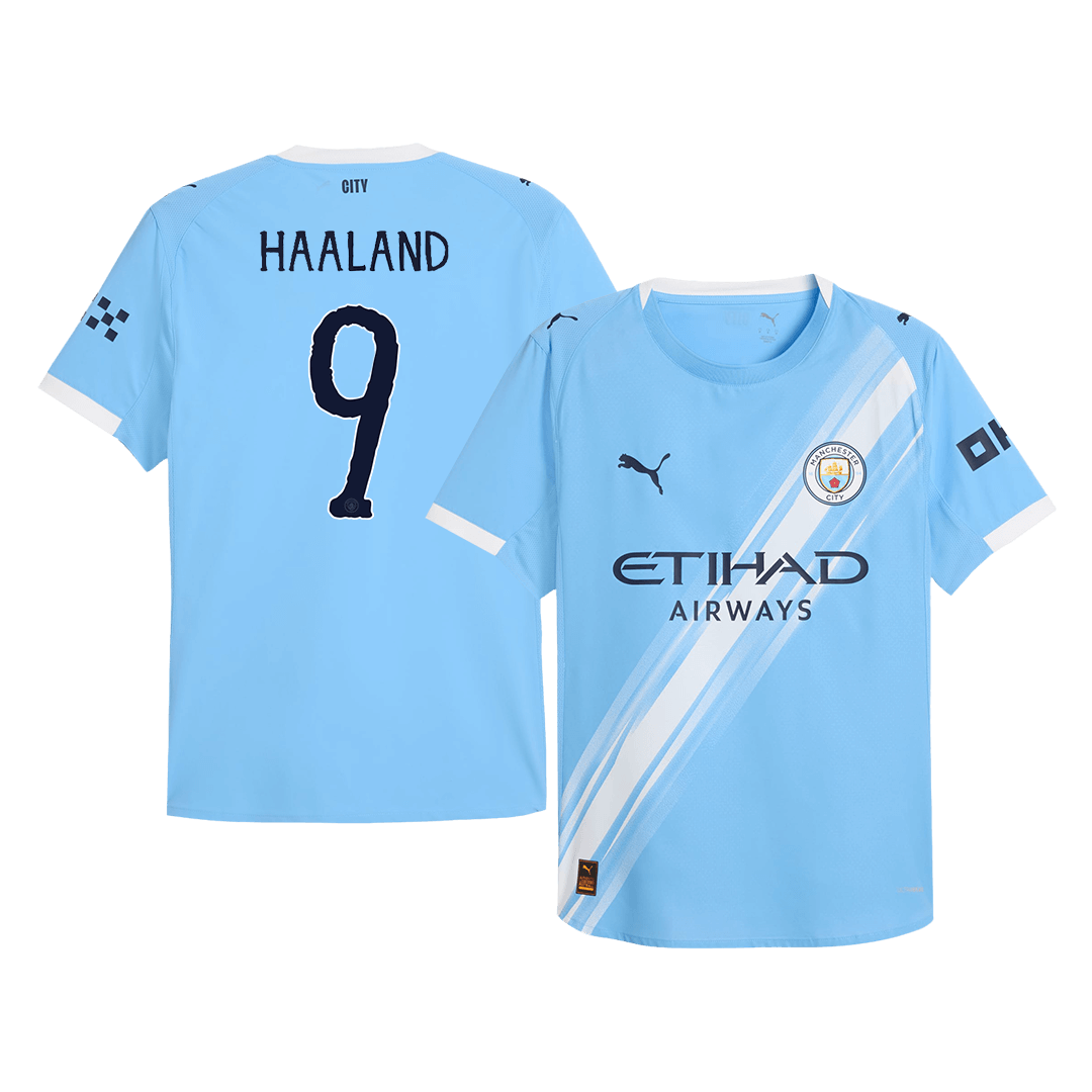 Player Version HAALAND #9 Manchester City Home Football Shirt 2025/26 Blue - Club World Cup