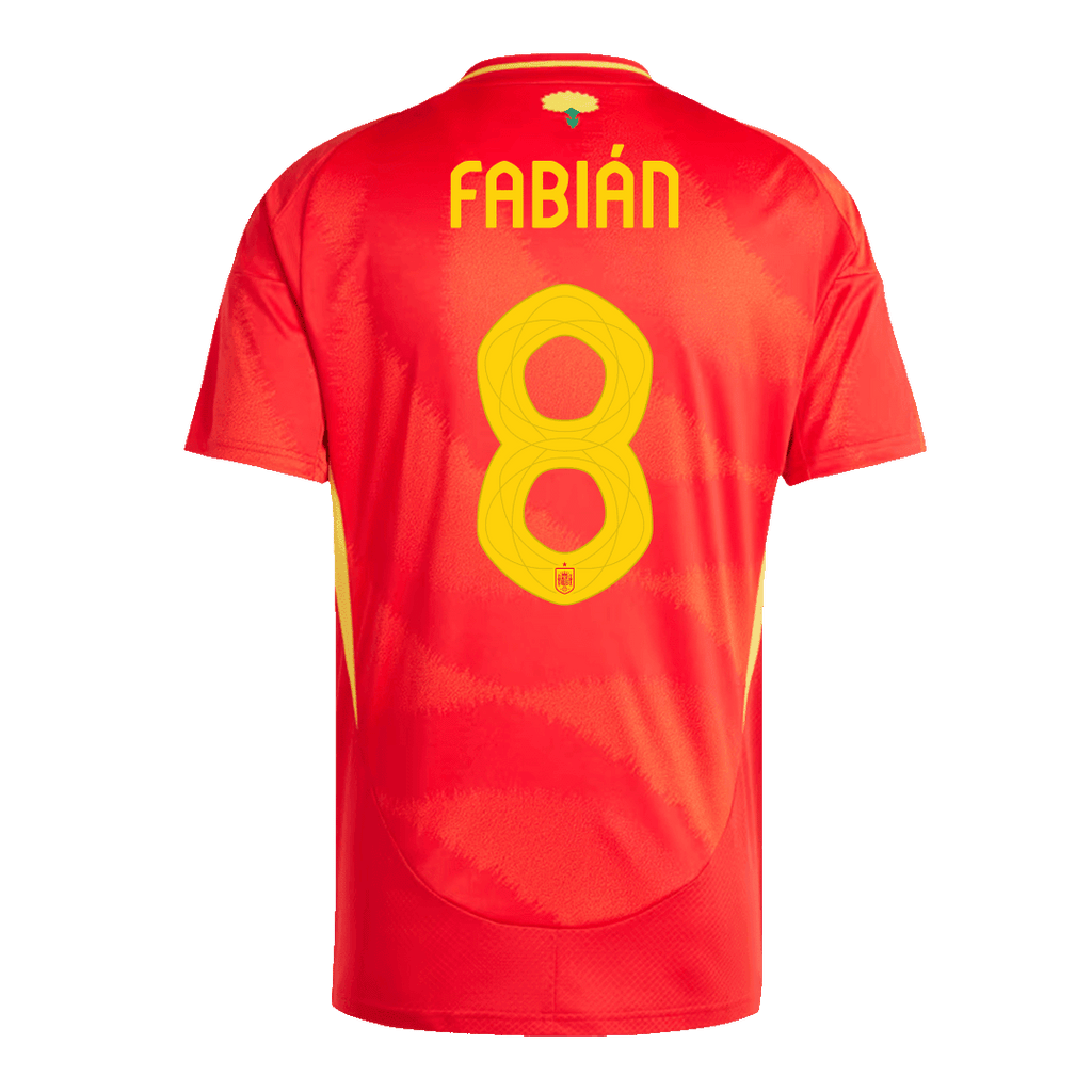 FABIÁN #8 Spain Home Football Shirt Euro 2024