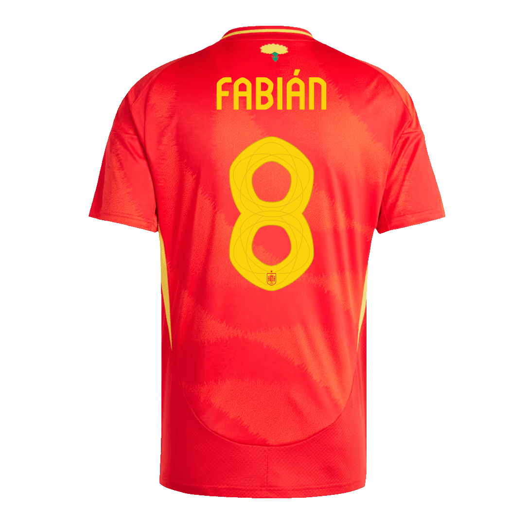 FABIÁN #8 Spain Home Football Shirt Euro 2024