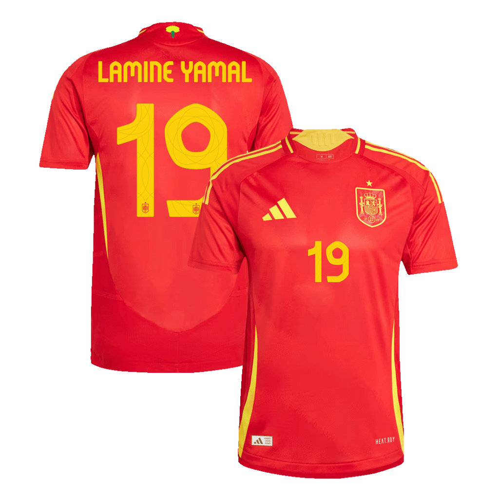 Player Version LAMINE YAMAL #19 Spain Home Football Shirt Euro 2024
