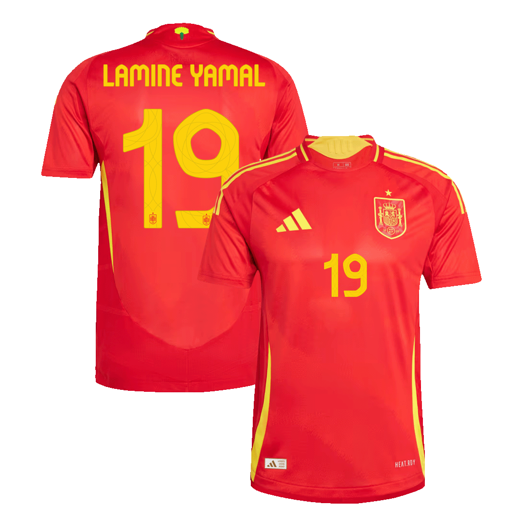 Player Version LAMINE YAMAL #19 Spain Home Football Shirt Euro 2024