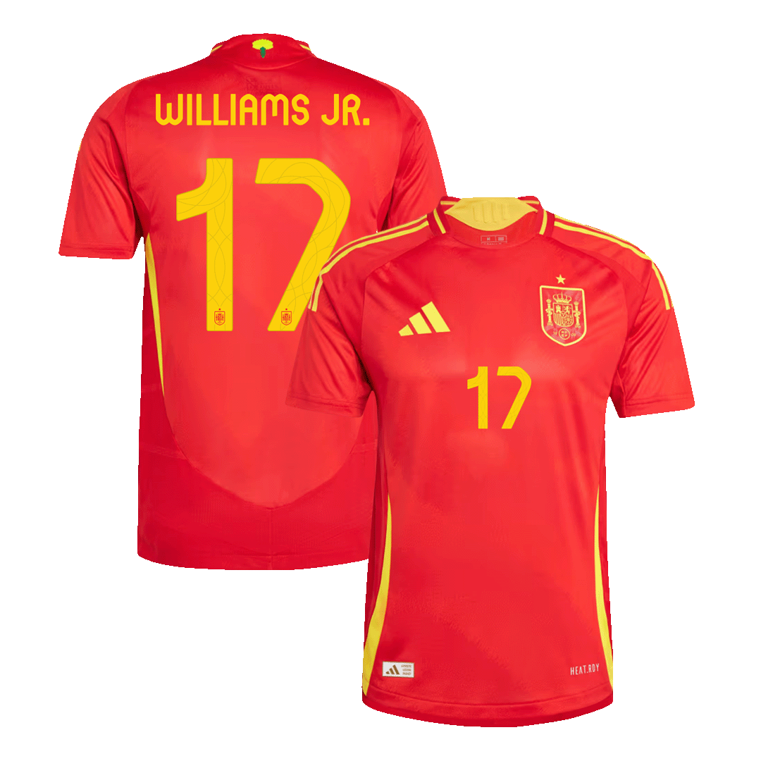 Player Version WILLIAMS JR. #17 Spain Home Football Shirt Euro 2024