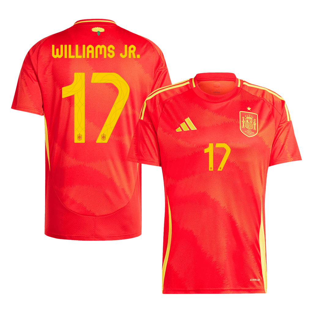 WILLIAMS JR. #17 Spain Home Football Shirt Euro 2024