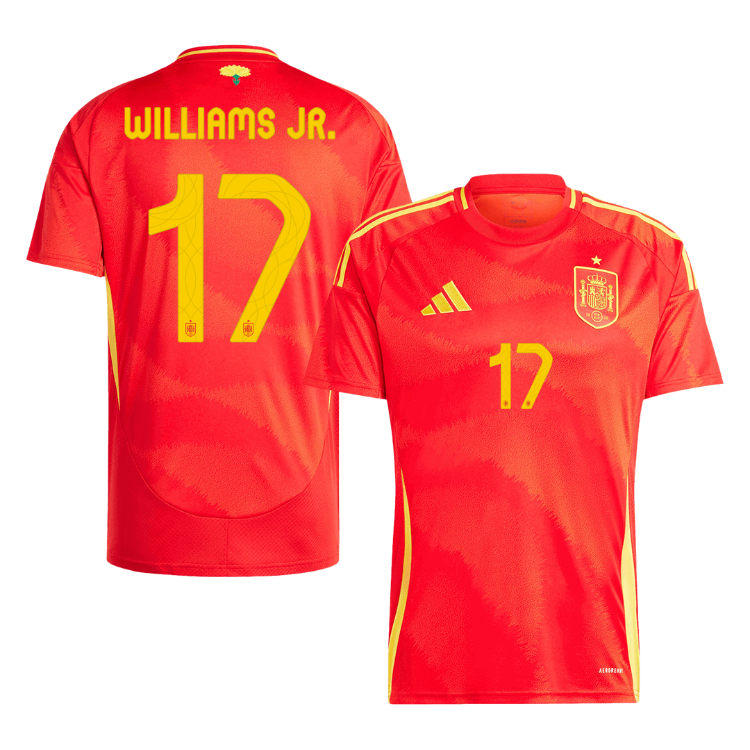 WILLIAMS JR. #17 Spain Home Football Shirt Euro 2024