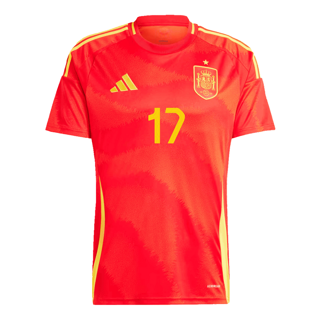 WILLIAMS JR. #17 Spain Home Football Shirt Euro 2024