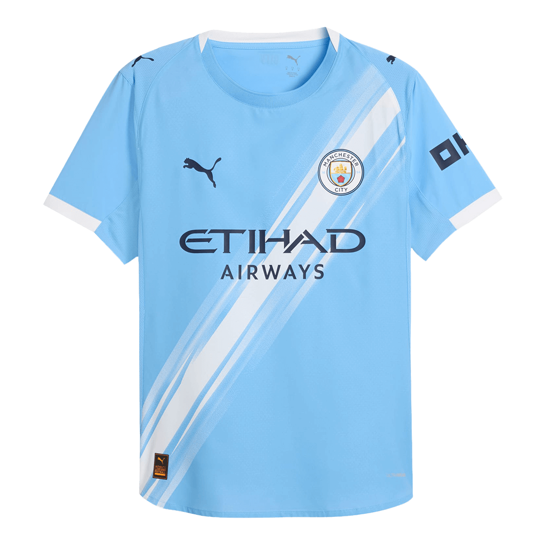 Player Version RODRIGO #16 Manchester City Home Football Shirt 2025/26 Blue